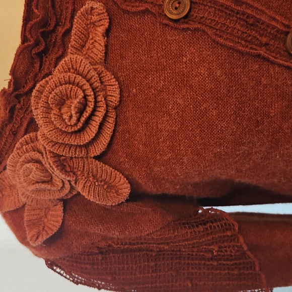 Pretty Angel Knit Ruffle Hem Dress L - Picture 2 of 6